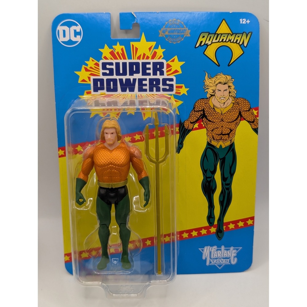 McFarlane DC Super Powers Aquaman Gold 40th Anniversary‎ Edition Action Figure